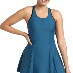 speedo Swimdress With Boyleg - Endurance 10 Racerback Solid Women Blue Swimsuit-picture-27
