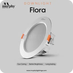 murphy Flora 7W LED Down Light, Cool White Light, Round, Recess (Pack of 4) Ceiling Light Ceiling Lamp image 4