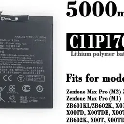 YAARISTYLE Mobile Battery For ASUS Battery Replacement for Zenfone Max Pro M1 M2 C11P1706 5000 MAH ORIGNAL image 2