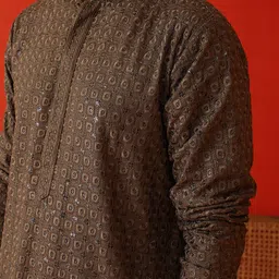 jompers Men Embroidered Viscose Rayon Straight Kurta image 5