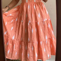 jogmaya Women A-line Pink Knee Length Dress image 5