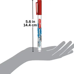 soni officemate Fine Tip Red Colour White Board Marker - Pack of 10 image 3