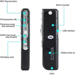 FREDI HD PLUS Spy Digital Audio Recorder with 8gb inbuilt space voice recorder 8 GB Voice Recorder image 3