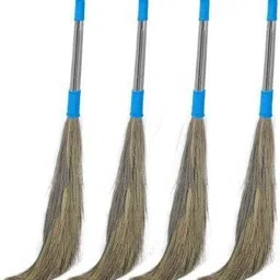 thekraftcart Floor Broom with Soft No Dust Grass with Plastic Handle Phool Jhadu for Home Grass Dry Broom-picture-11