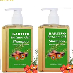kartivo Batana Oil Shampoo Pack of 2 for Smooth Hair Formula - 200ML image 1