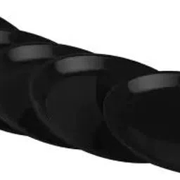 kanha High Glaze BPA Free (Black) Snacks Serving Quarter Plate (Set of 1) 7.5 Inches Half Plate-picture-13