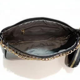 leather land Women Black Shoulder Bag image 4