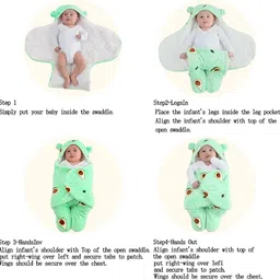 highever Printed Single Swaddling Baby Blanket for AC Room image 3
