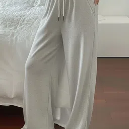 dockstreet Women Solid White Track Pants image 3