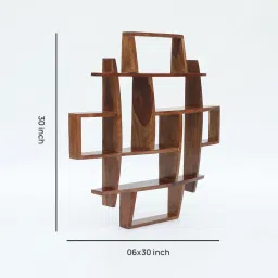 ahoywood Sheesham Wood Honey Wall Shelf image 2