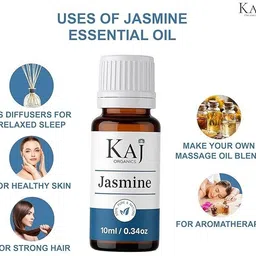 kaj organics Jasmine Essential Oil 10 ml Bottle for Diffuser Massage and Relaxation image 4