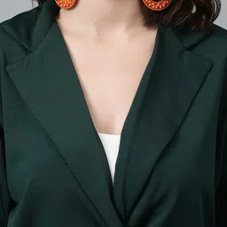 kotty Women Solid Single Breasted Casual Blazer image 3