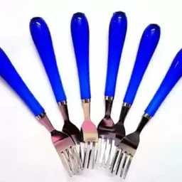 umang Blue Fruit Fork Set – Durable Stainless Steel Plastic Forks for Fruits & Snacks Stainless Steel Fruit Fork Set-picture-46