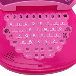 tern Educational Learning Computer with LED Display for Kids, 123 Number and Alphabet ABC Learning Laptop for Kids - Pink image 3