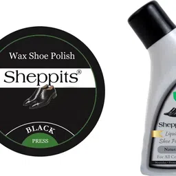 Sheppits Premium Wax Leather Shoe Polish (Black) & Liquid Shoe Polish (Natural) Shoe Care Kit-picture-24