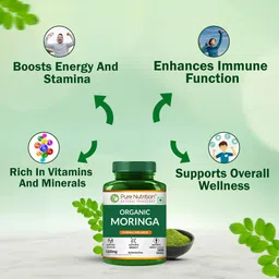 pure nutrition Organic Moringa Ayurvedic Superfood For Digestion, Immunity & Weight loss image 4