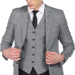 arrow Men Formal Checkered Suit image 3