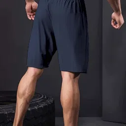 bellwit Solid Men Dark Blue Casual Shorts image 2
