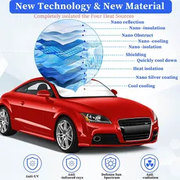 rhtdm Windshield Sun Shade For Skoda Rapid, Universal For Car image 4