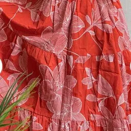 vcj creation Women Floral Print Pure Cotton Flared Kurta image 4