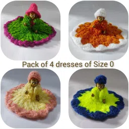 Laddu Gopal Dresses with their matching caps for size 0 (random colours) Dress-image-25