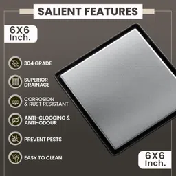 evanex Floor Stainless Steel Pop-Up Strainer image 4