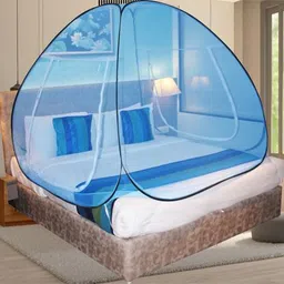 khanjan fashion fab Polyester Infants Washable BLUE machhardani 6 by 7 window mosquito net with magnet machardani 6 4 macharda Mosquito Net-picture-19