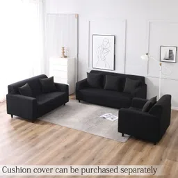 hokipo Polyester Plain 3 Seater Sofa Cover image 5