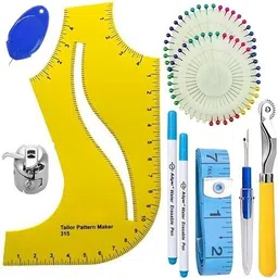 blushskin Professional Pattern Marking Curve, Fashion Cloth Design Rulers Drafting Kit-picture-48