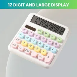 clairbell Desktop Calculator, 12-Digit Large LCD and Large Buttons for Office, Homes I338 Basic Calculator-picture-27