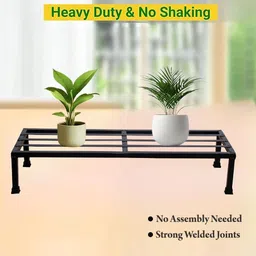 green gardenia Heavy-Duty 7 Layer Coating Plant Stand for Indoor & Outdoon | Black- QTY 4 Plant Container Set image 4