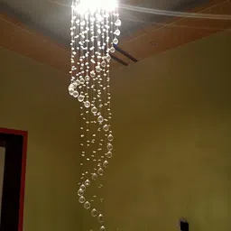 lightwave Modern CryAstal Chandelier 35cm Yellow LED Ceiling light -spiral Chandelier Ceiling Lamp image 3