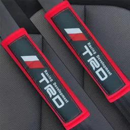 carizo Cotton Seat Belt Shoulder Pads, Comfort & Safety Covers, TRD Red & Black Seat Belt Cover-picture-25
