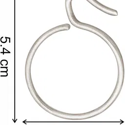 sureify Steel Curtain Ring 1.5 Inches Silver Hooks Parda Hooks cloth hooks Pack of 24 Curtain Ring with Hook image 3