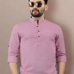 vebnor Men Self Design Jacquard Straight Kurta-picture-18
