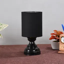 foziq Black Fabric Shade With Black Metal Base Table Lamp image 2