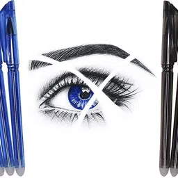 sah Erasable Gel Pen Value Pack of 6 Black & 6 Blue Pens with Ultra Fine 0.35mm Gel Pen image 2
