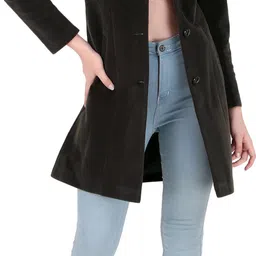 brazo Tweed Solid Coat For Women image 5