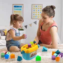 aexoniz toys Baby's First Shape Sorting Block Learning- Educational Activity Toys (16 Blocks) image 5