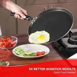 patalseva Non-Stick Dosa Tawa | 27 cm | 2.6 mm Thick | 4-Layer Coating | | Gas Stove Tawa 28 cm diameter with Lid image 5