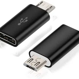 Aenoko Type C 0.01 m USB 3.1 Type C Female to Micro USB Type B 2.0 Male Data Sync Adapter and Without Cable Charging Connector for Smartphones and Tablets(Black) image 1