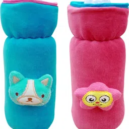 the little lookers Bottle Cover for /Wide Neck Feeders Soft Plush Stretchable Baby Feeding Bottle Cover with Easy to Hold Strap | Suitable for 260ml & 330ml (Pack of 2)-picture-25