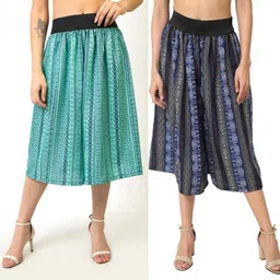 Women Light Blue Capri-image-85