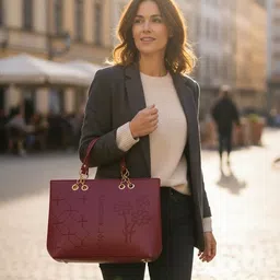 krishav Women Maroon Hand-held Bag image 3