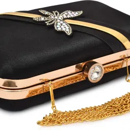 for the beautiful you Casual, Party Black Clutch image 3