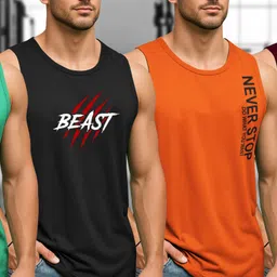 fuzer Pack of 4 Men Vest image 4