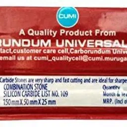 cumi CSSC109 Combination Stone, Silicone Carbide, 150 x 50 x 25, Carborundum, Black Knife Sharpening Stone image 3