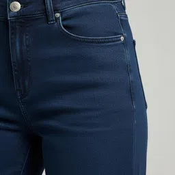 hmagarment Women Straight Fit Mid Rise Blue Jeans image 4