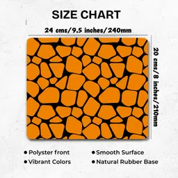 Pawsome Creations Abstract Orange Mouse Pad Non Slip Base Mousepad image 4