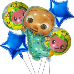 aoes Cocomelon Happy Birthday Theme Foil Balloon For Third Birthday image 3